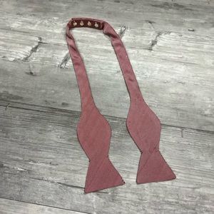 Carrot & Gibbs Red & White Herringbone Silk Bowtie
